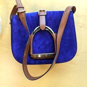 Rare Ralph Lauren Runway Piece. Purple Suede Stirrup Bag. Crossbody